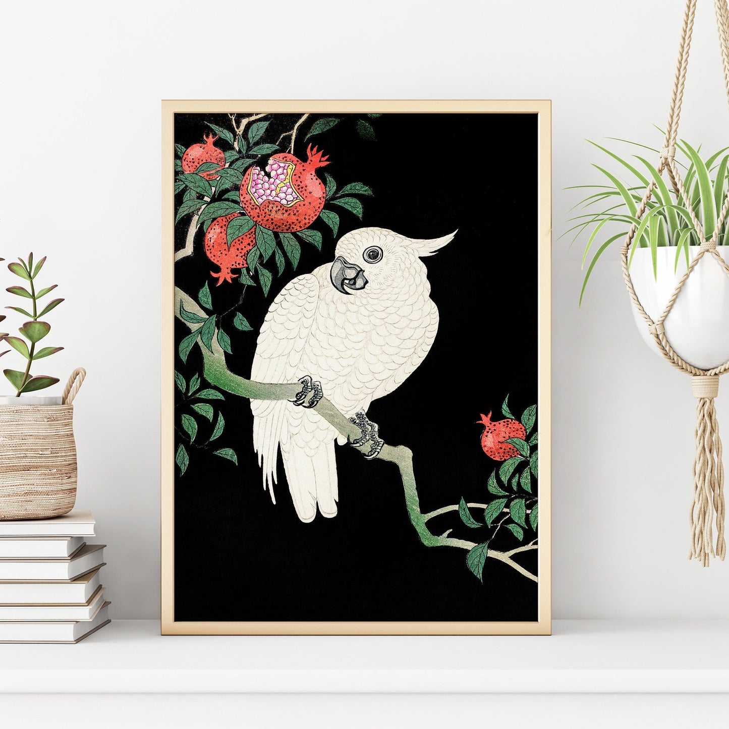 Cockatoo & Pomegranates Print