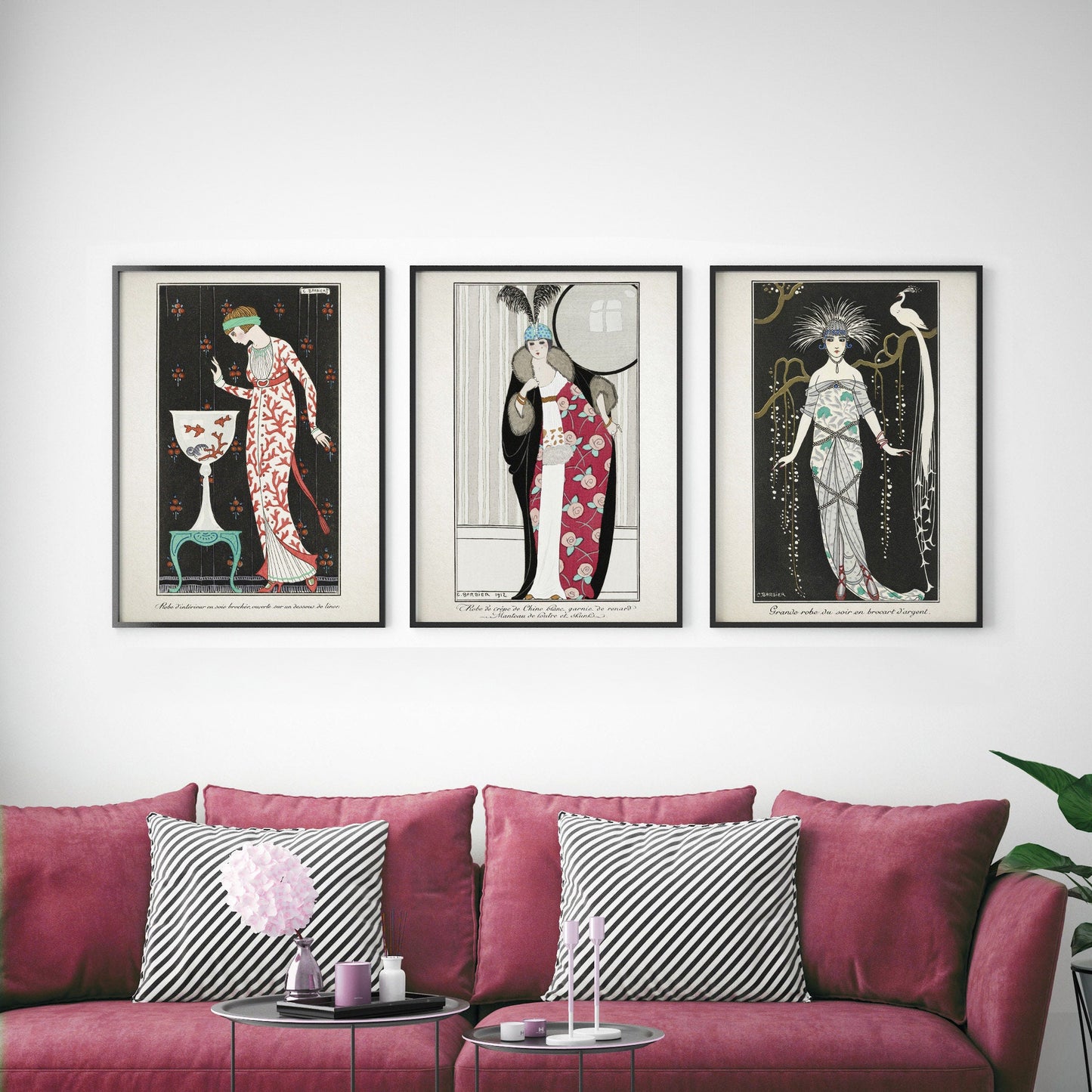 Set of 3 French Art Deco Prints