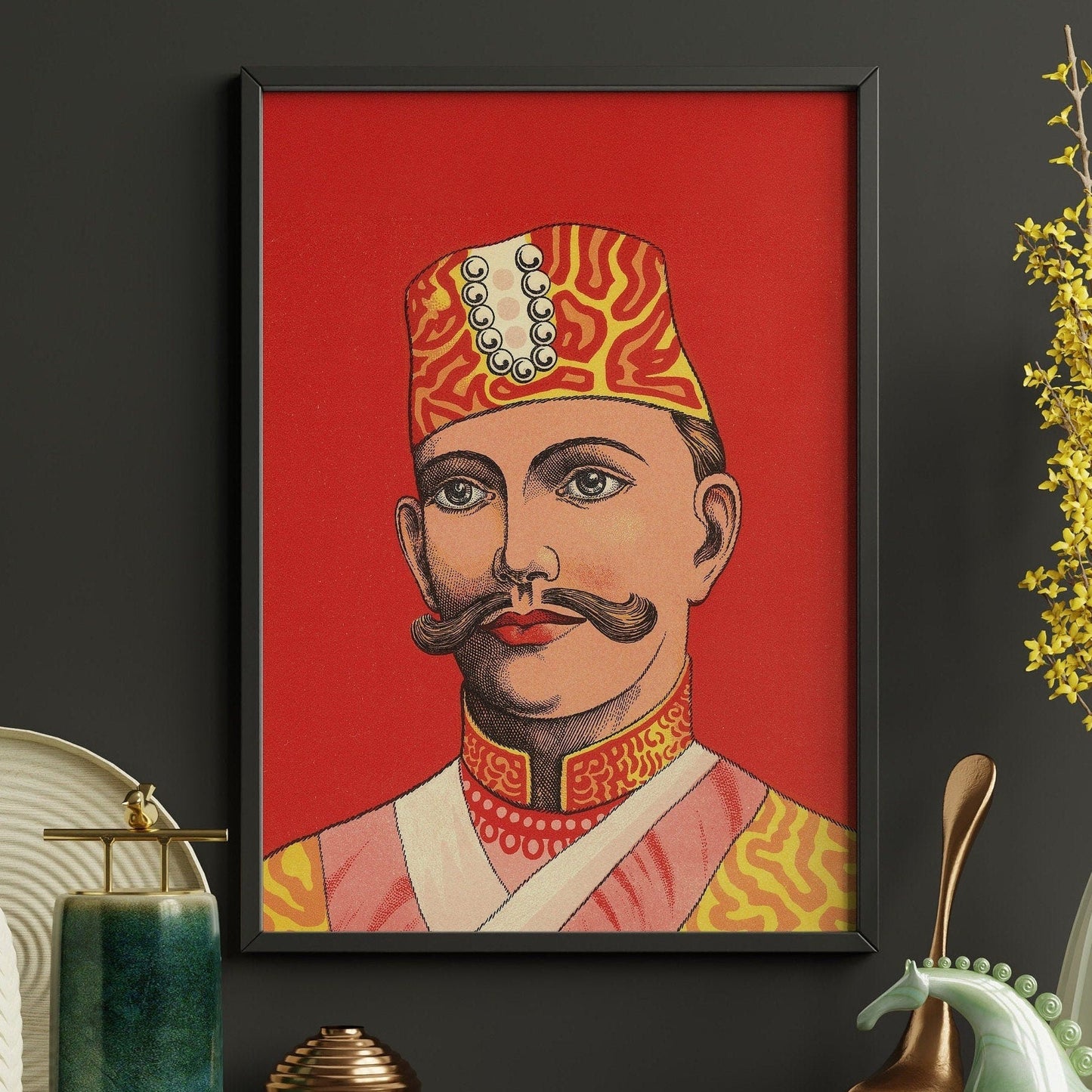 Vintage Royal Indian Print | Large India Wall Art | Raja Poster