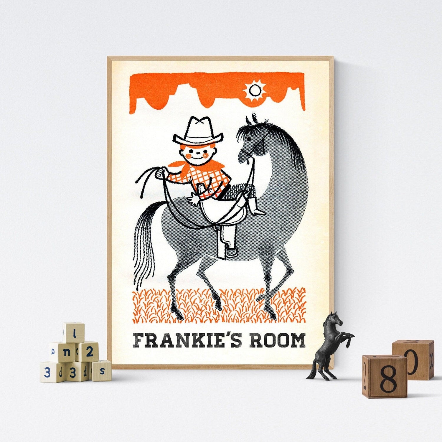 Personalized Cowboy Print | Kids Decor | Cowboy Birthday Gift | Western Art Poster | Toy Story Wall Art