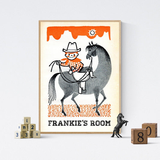Personalized Cowboy Print | Kids Decor | Cowboy Birthday Gift | Western Art Poster | Toy Story Wall Art