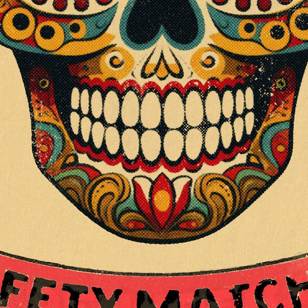 Mexican Day of the Dead Print | Día de los Muertos Wall Art | Vintage Style | Mexico Sugar Skull Poster | Home Decor