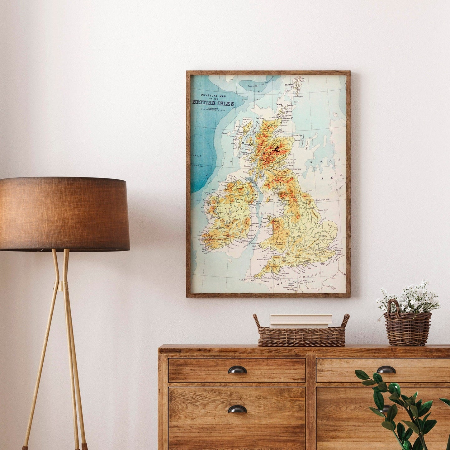Vintage British Isles Map Print (1887) | UK Historical Map | Antique Travel Poster | Unique Home Decor | Old England
