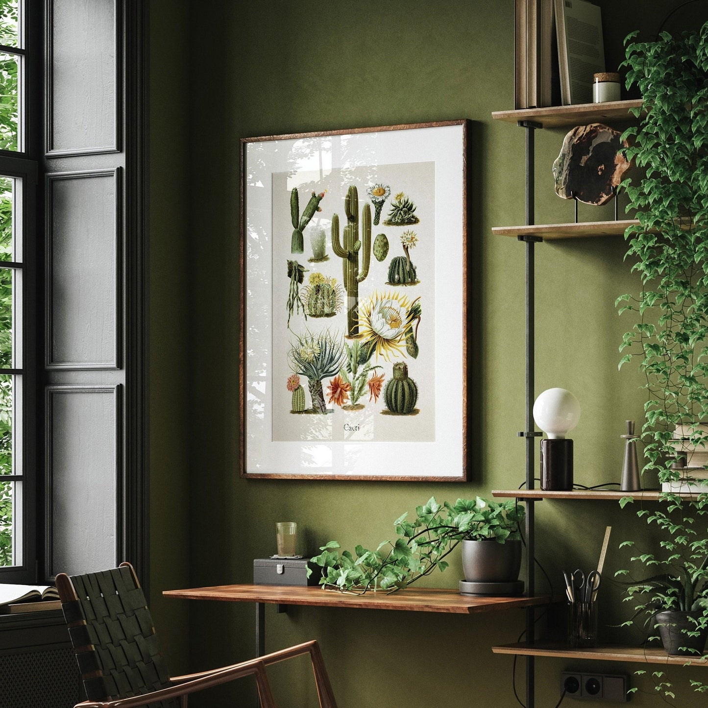 Botanical Cactus Art Print | Desert Succulent Decor | Nature-Inspired Wall Art | Natural Home Decor