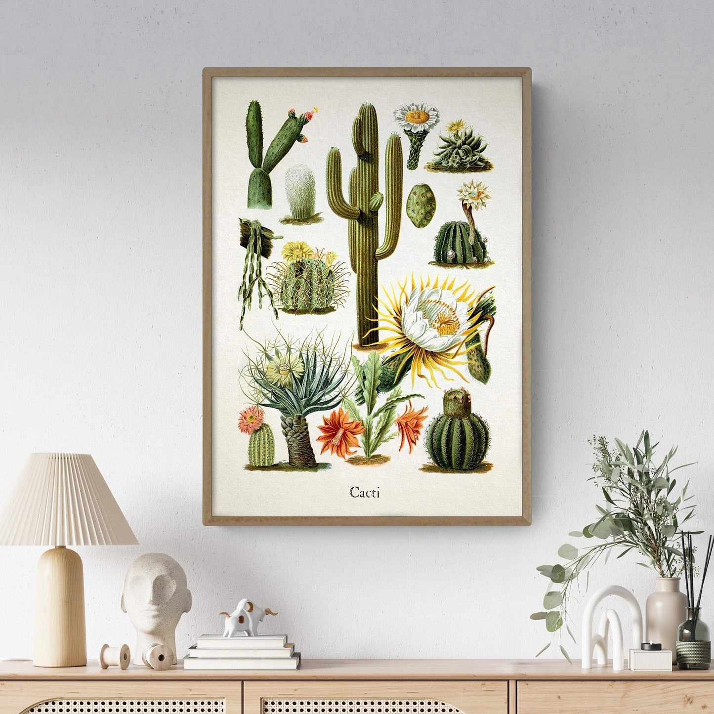 Botanical Cactus Art Print | Desert Succulent Decor | Nature-Inspired Wall Art | Natural Home Decor