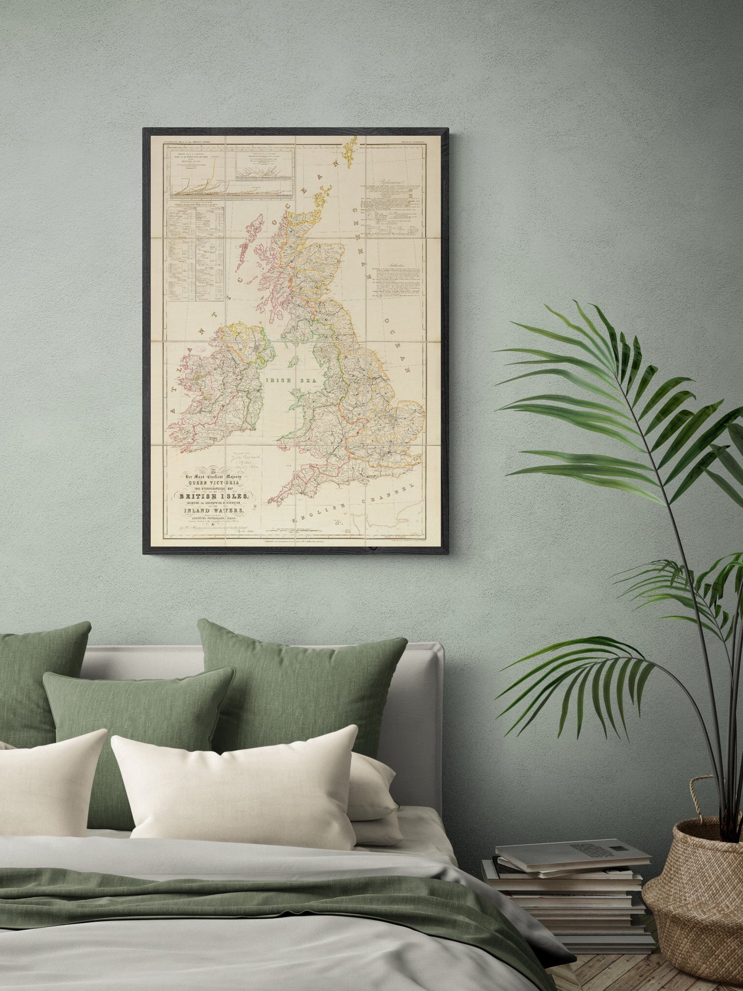 Vintage Victorian Map of the British Isles | Art Print | Historical Home Decor | Antique Travel Poster