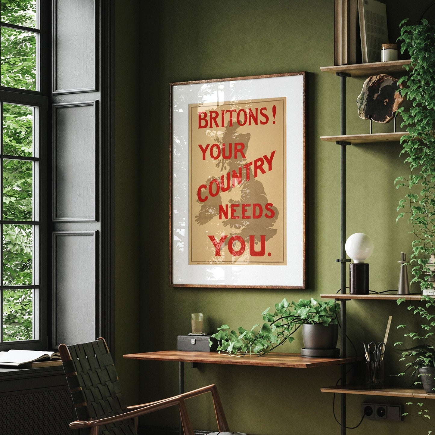 British Wartime Poster Print | Historic War Recruitment Artwork | Vintage Home Decor | Unique Wall Art | WWII Memorabilia