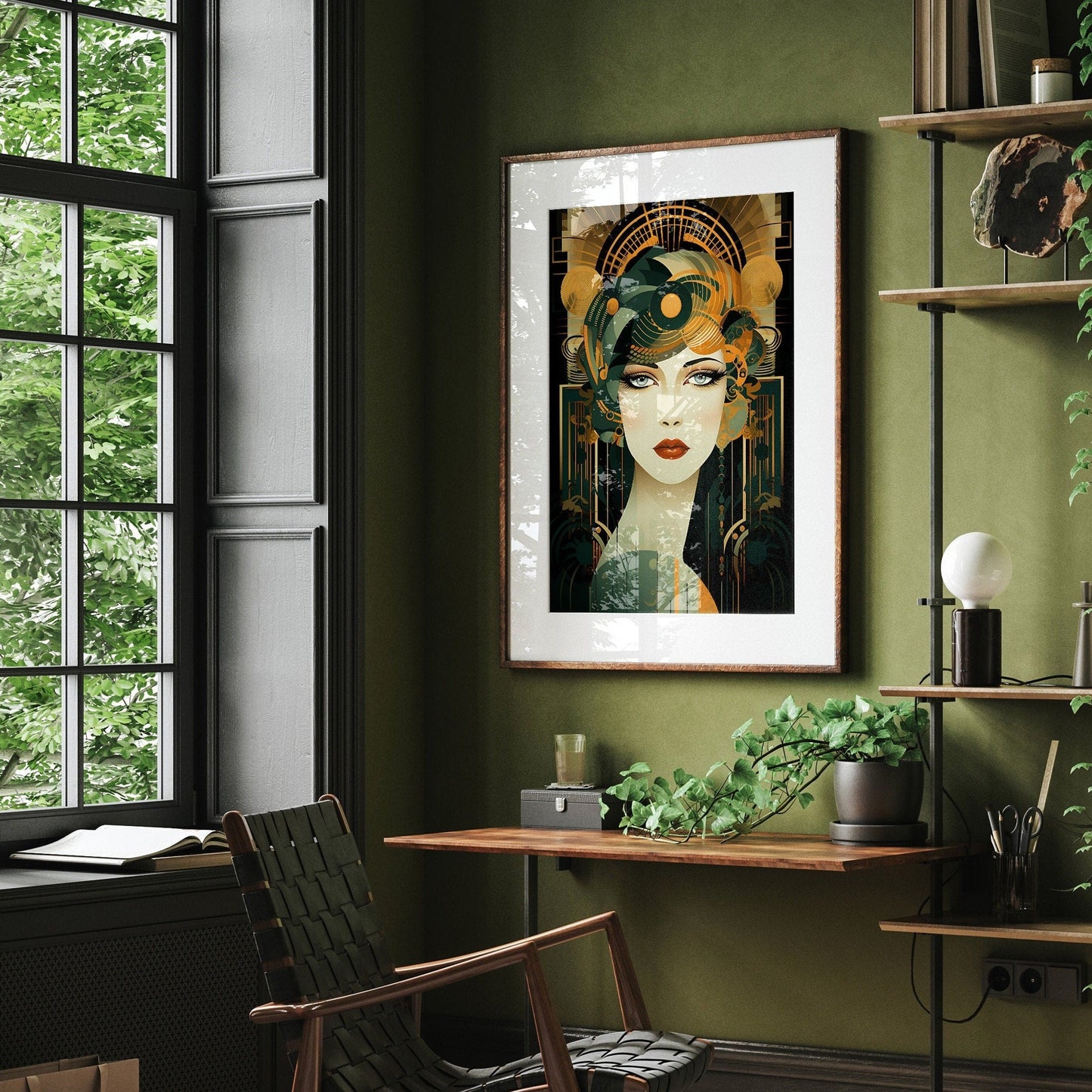 Art Deco Girl Art Print | 1930s Decor | Deco Elegance | Unique Home Gift