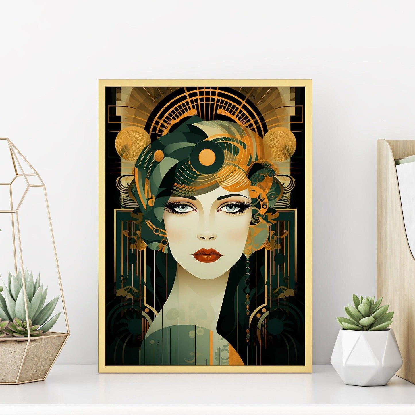 Art Deco Girl Art Print | 1930s Decor | Deco Elegance | Unique Home Gift