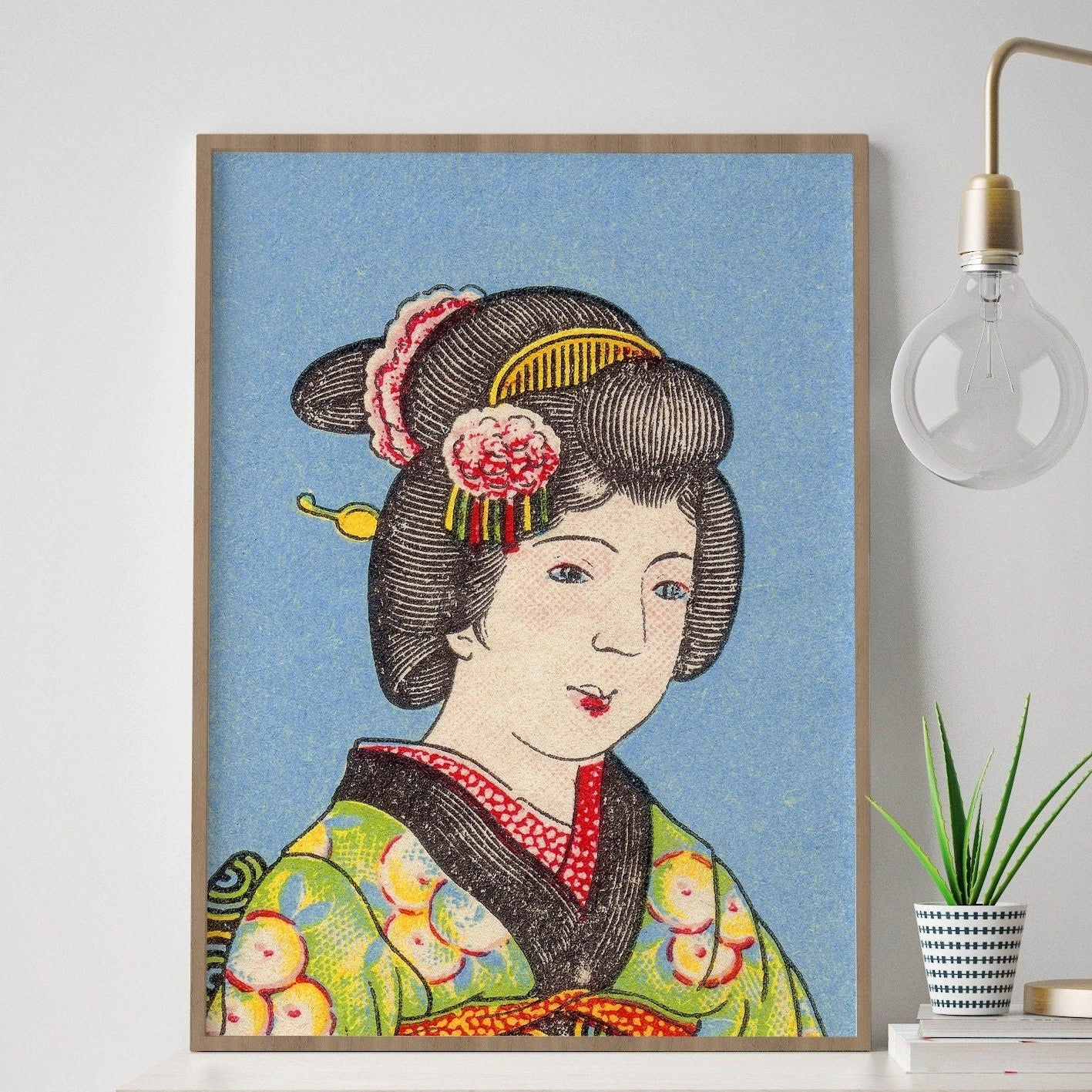 Japanese Lady Print | Art of Japan | Gallery Wall Prints | Vintage Geisha Girl | Japanese Decor | Asia Aesthetic