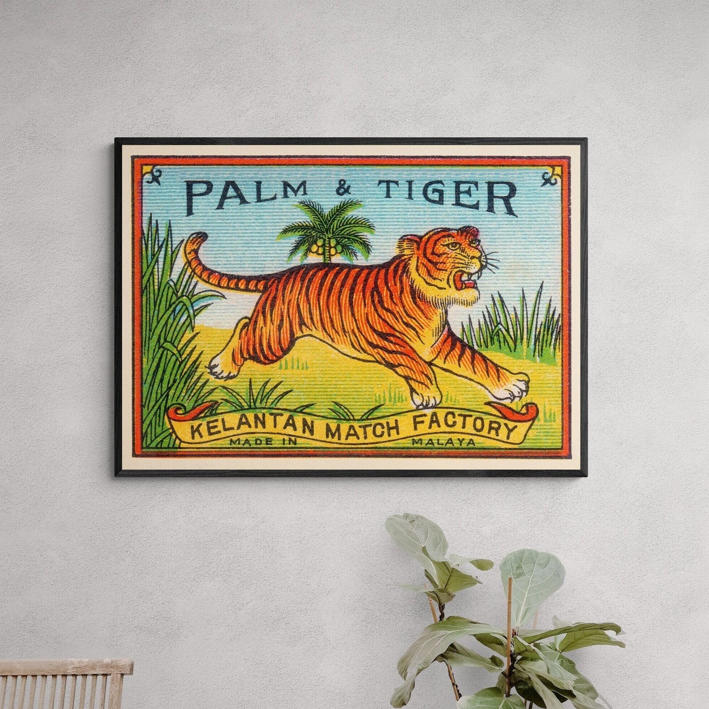 Tiger Art Print | Colourful Wall Decor | Boho Interior Decor | Big Cat Jungle Poster