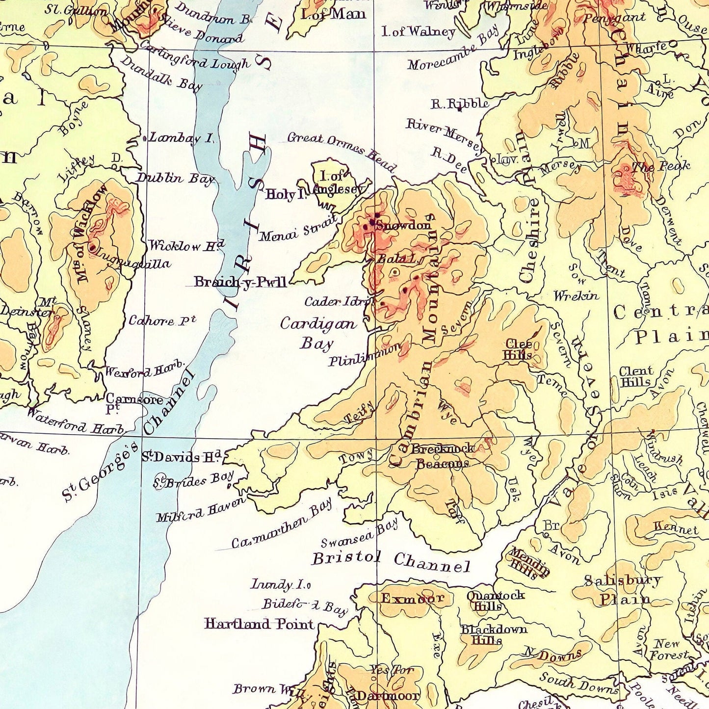 Vintage British Isles Map Print (1887) | UK Historical Map | Antique Travel Poster | Unique Home Decor | Old England