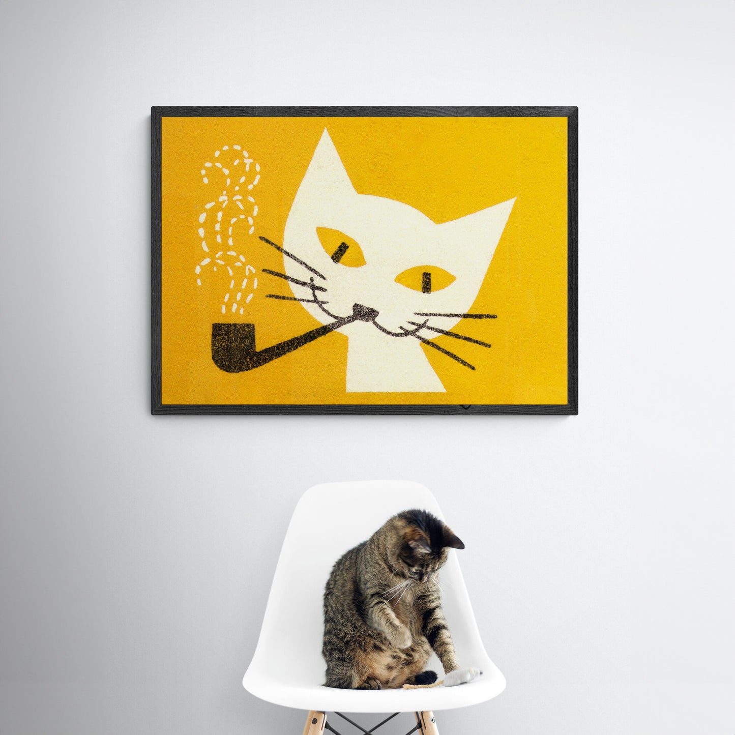 Vintage Cat Poster | Cat Decor | Love Cats Poster | Large Wall Art | Mid Century Modern