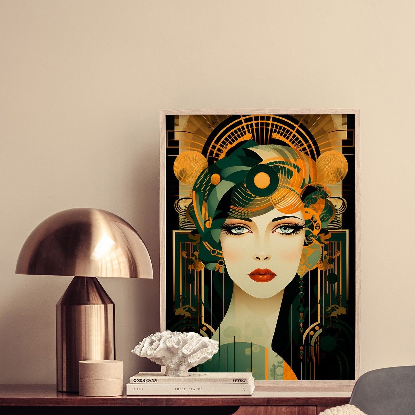 Art Deco Girl Art Print | 1930s Decor | Deco Elegance | Unique Home Gift