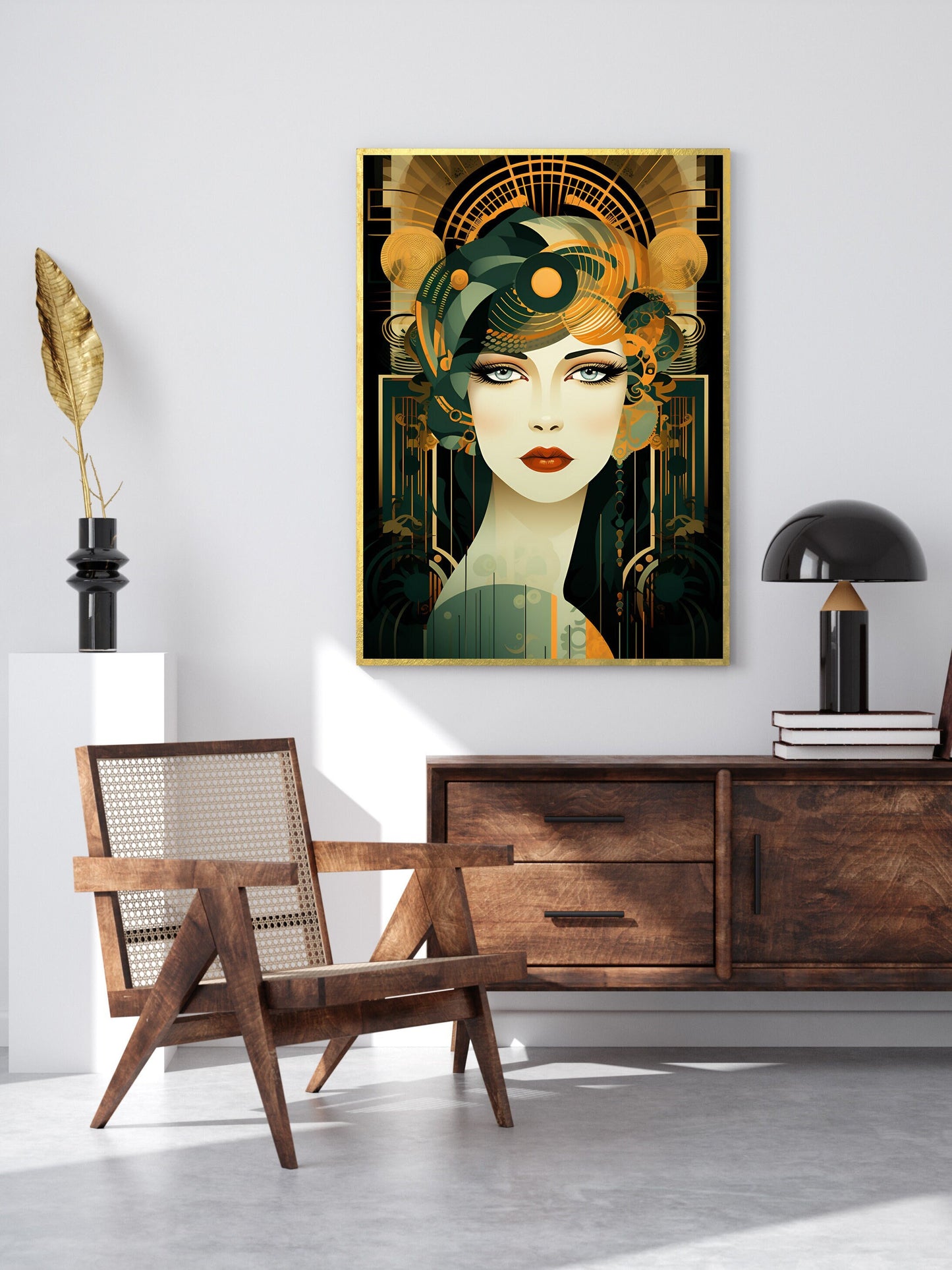 Art Deco Girl Art Print | 1930s Decor | Deco Elegance | Unique Home Gift