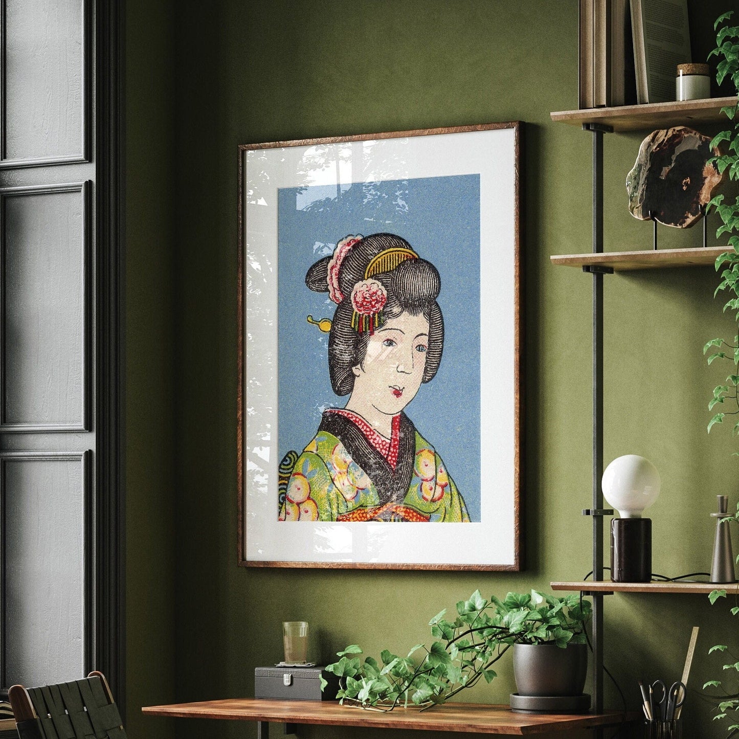 Japanese Lady Print | Art of Japan | Gallery Wall Prints | Vintage Geisha Girl | Japanese Decor | Asia Aesthetic