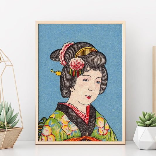 Japanese Lady Print | Art of Japan | Gallery Wall Prints | Vintage Geisha Girl | Japanese Decor | Asia Aesthetic