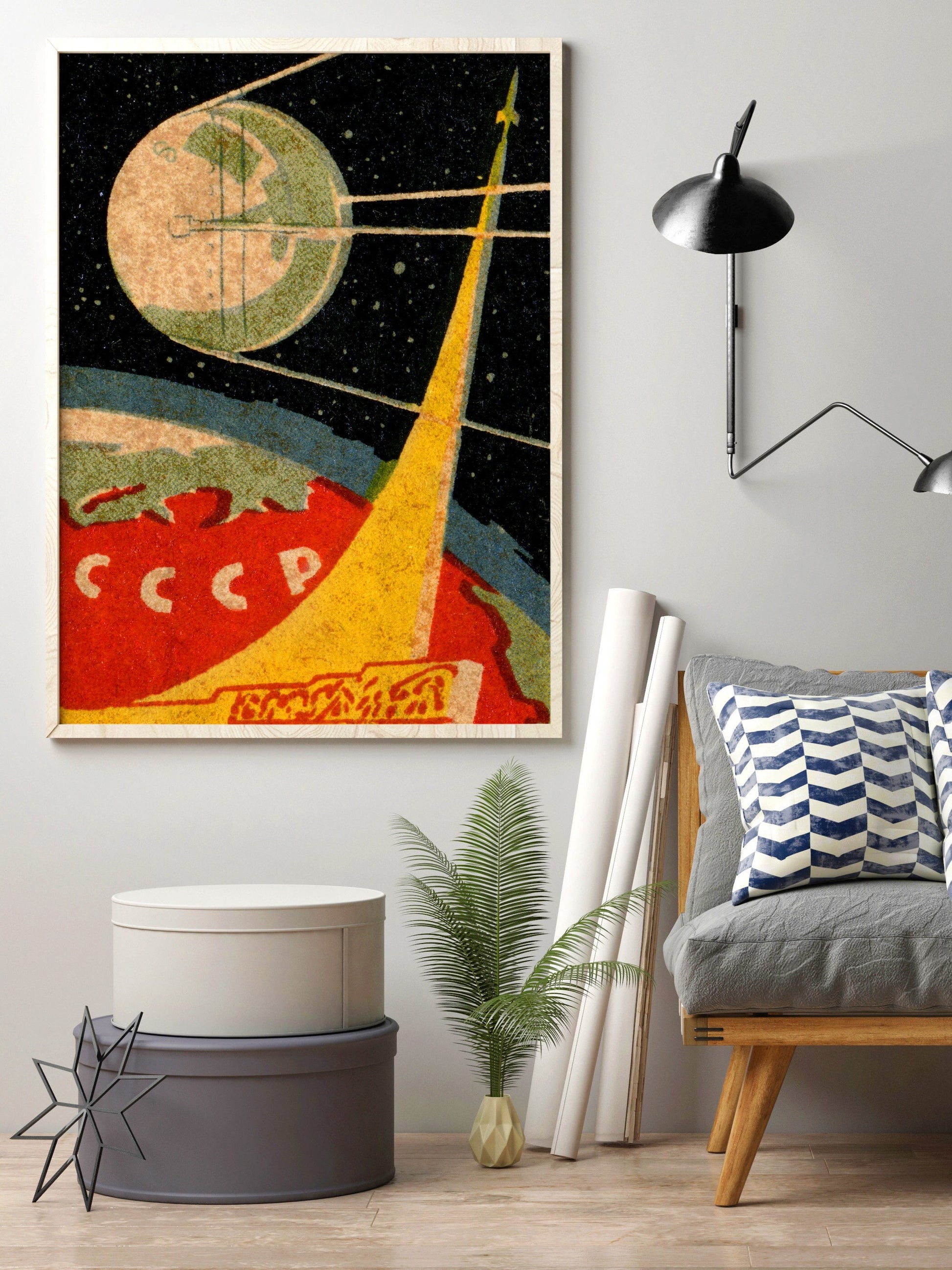 Sputnik Soviet Space Print