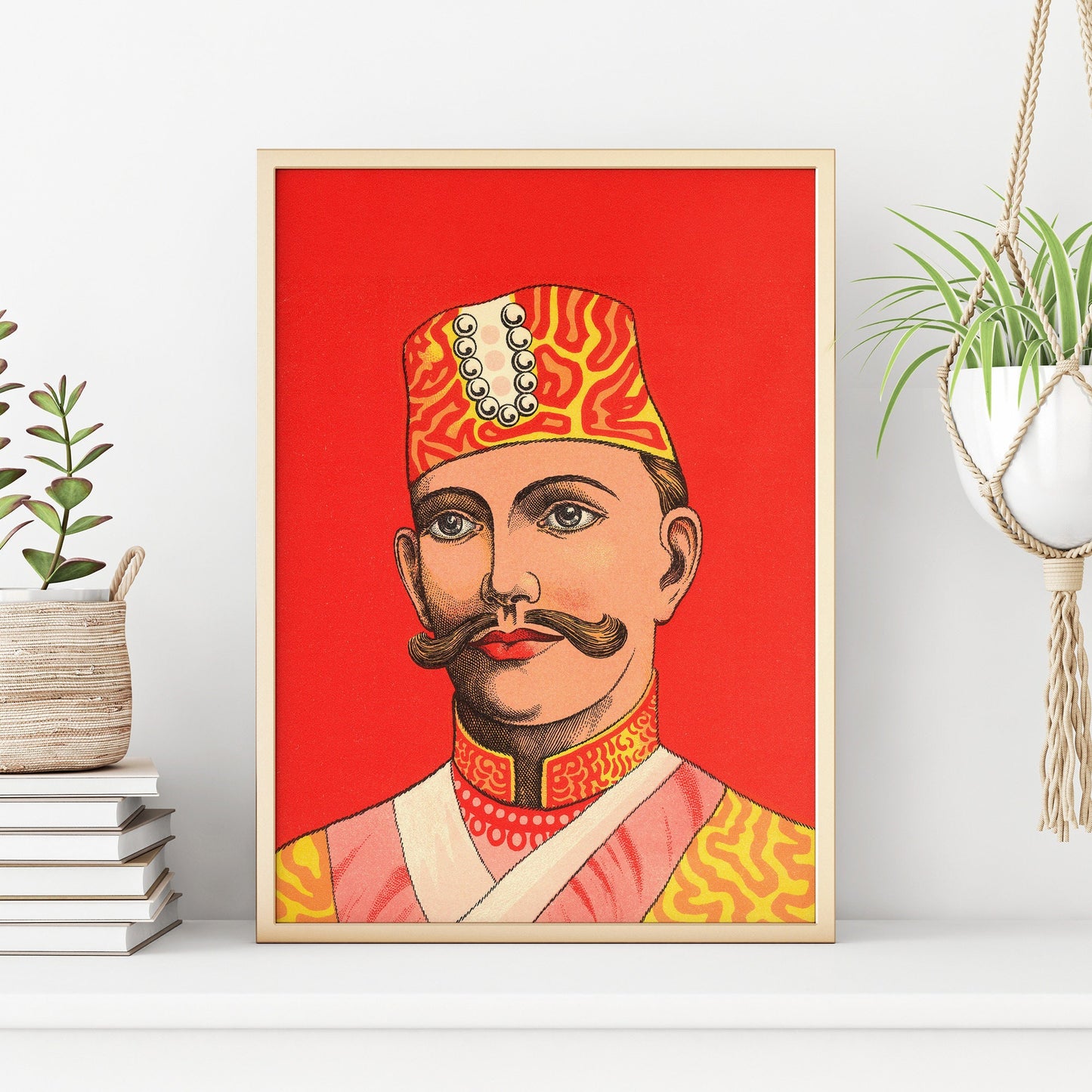 Vintage Royal Indian Print | Large India Wall Art | Raja Poster