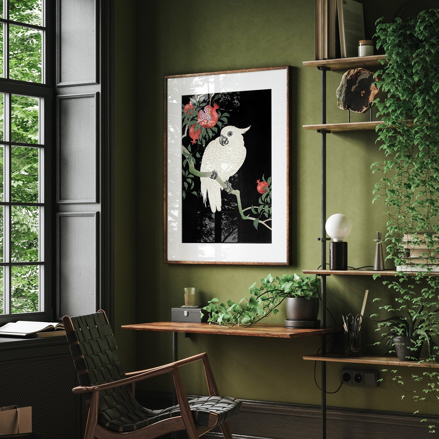 Cockatoo & Pomegranates Print