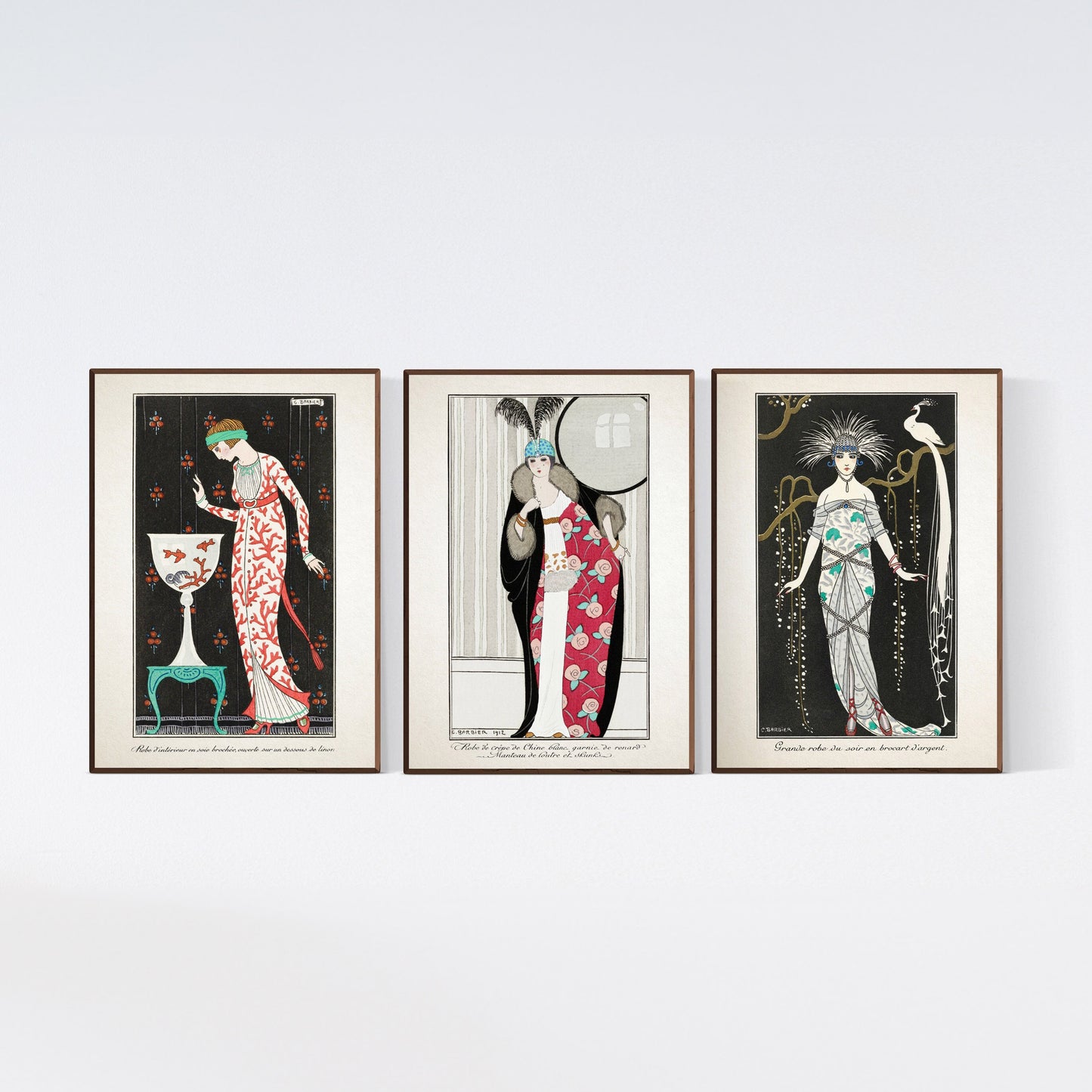Set of 3 French Art Deco Prints