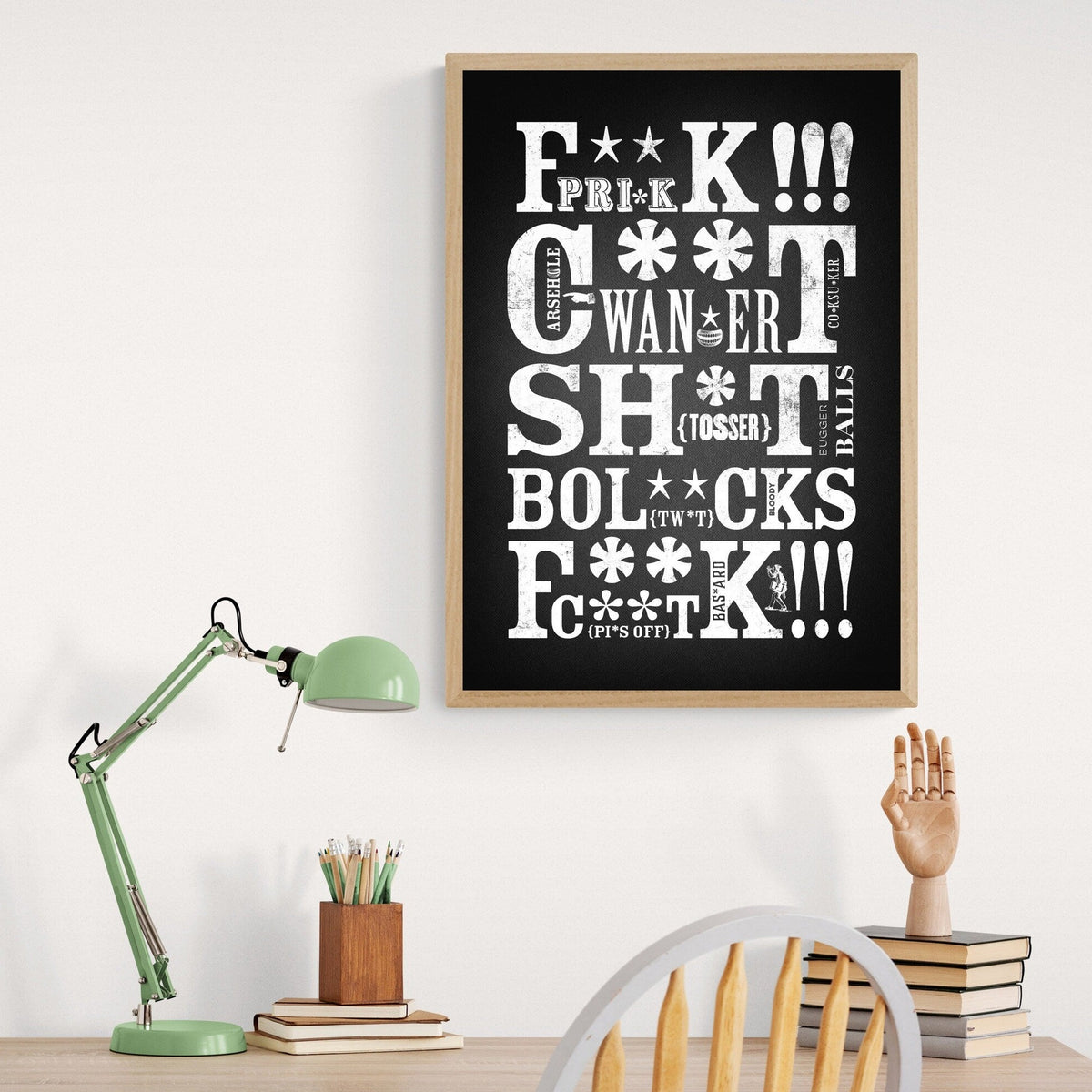 Swearing In Lettering Letterpress Swearing Print – INK & SONS