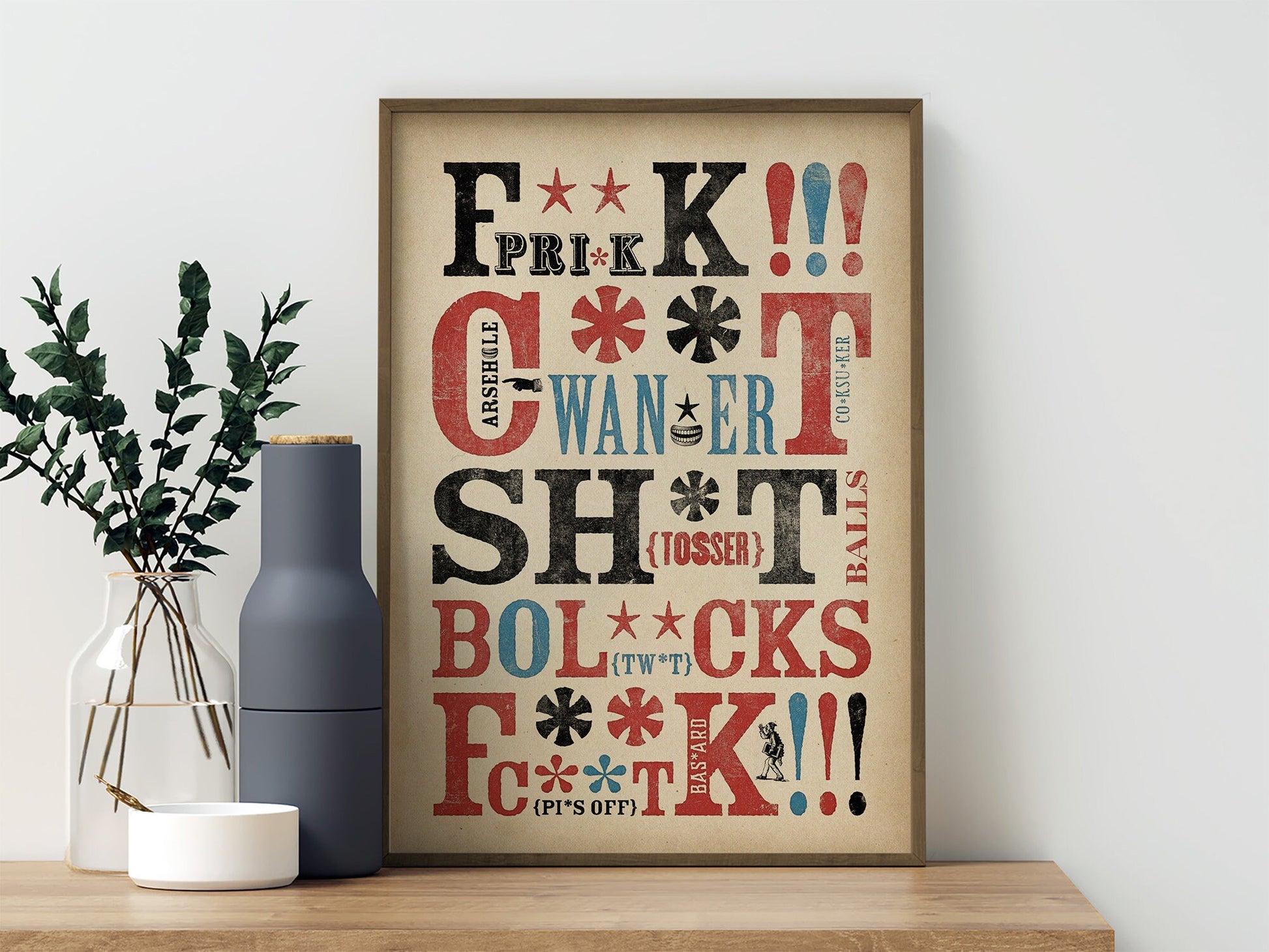 Letterpress Swearing Print – INK & SONS
