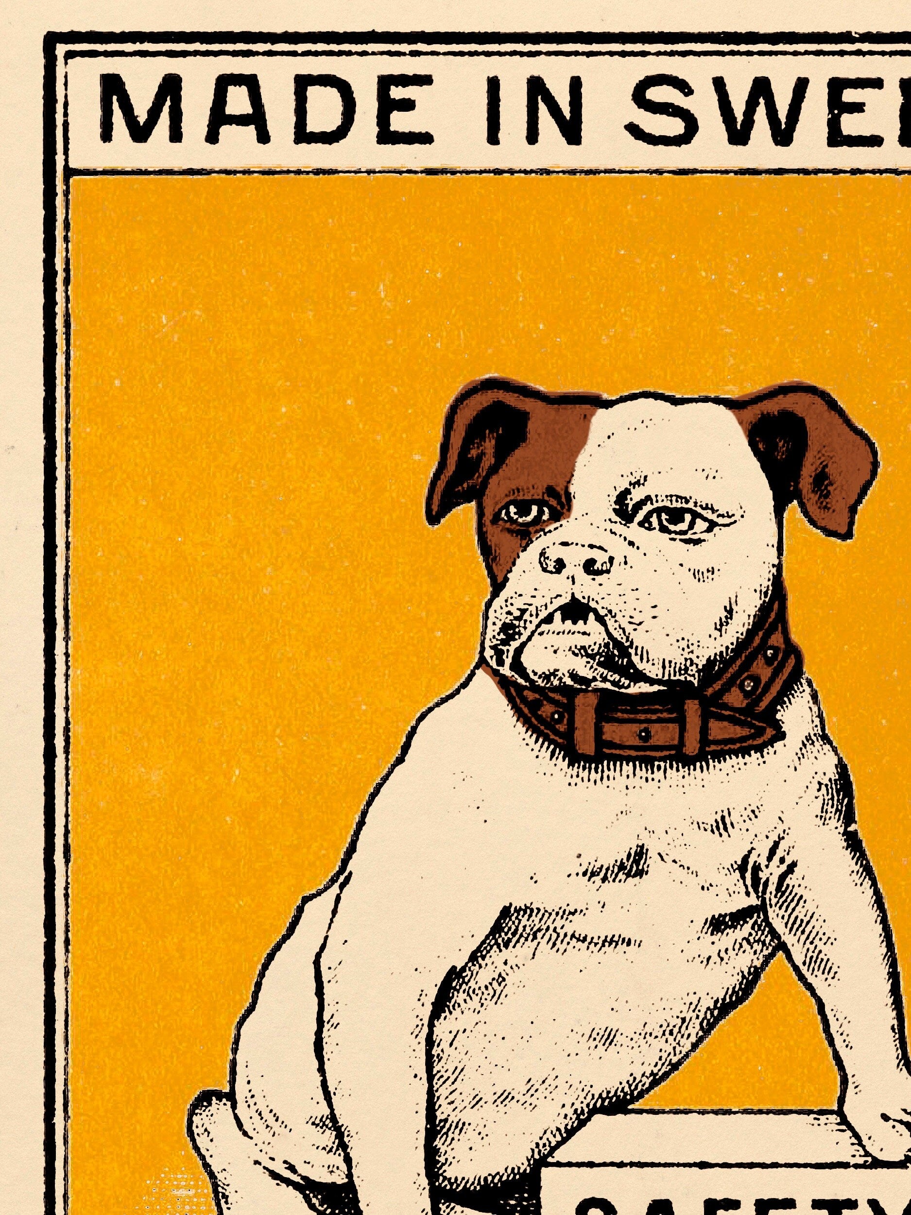 Bulldog Art Print | Vintage Dog Art | Large Wall Decor | Retro Animal Poster