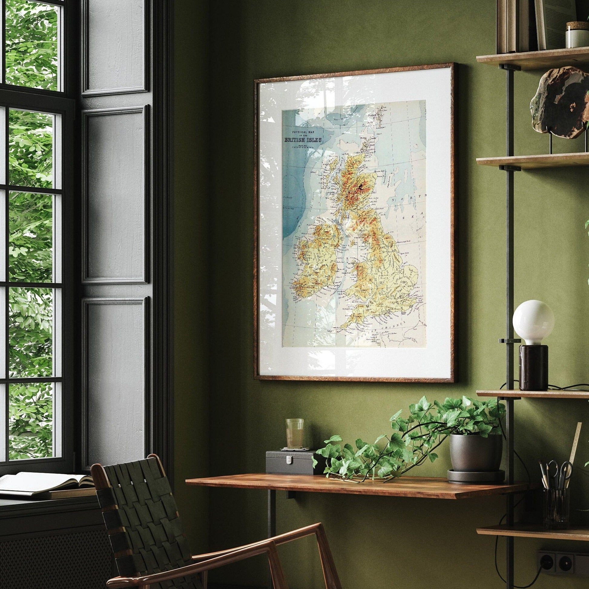 Vintage British Isles Map Print (1887) | UK Historical Map | Antique Travel Poster | Unique Home Decor | Old England