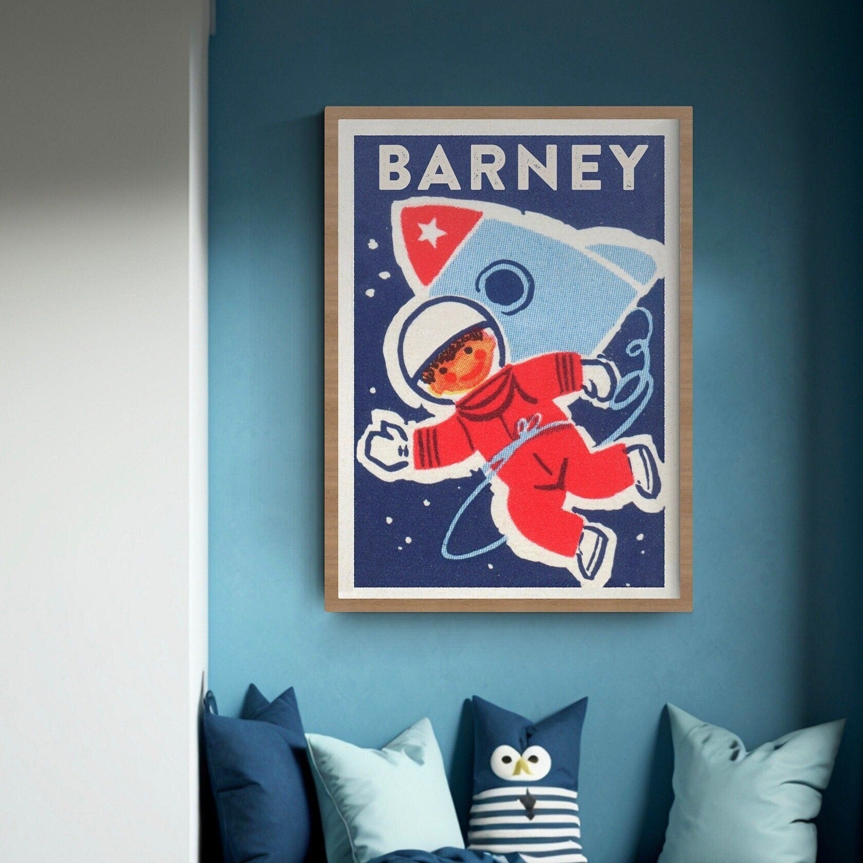 Personalized Astronaut Print | Space Theme | Birthday Boy | Custom Word Art | Spaceman Gift