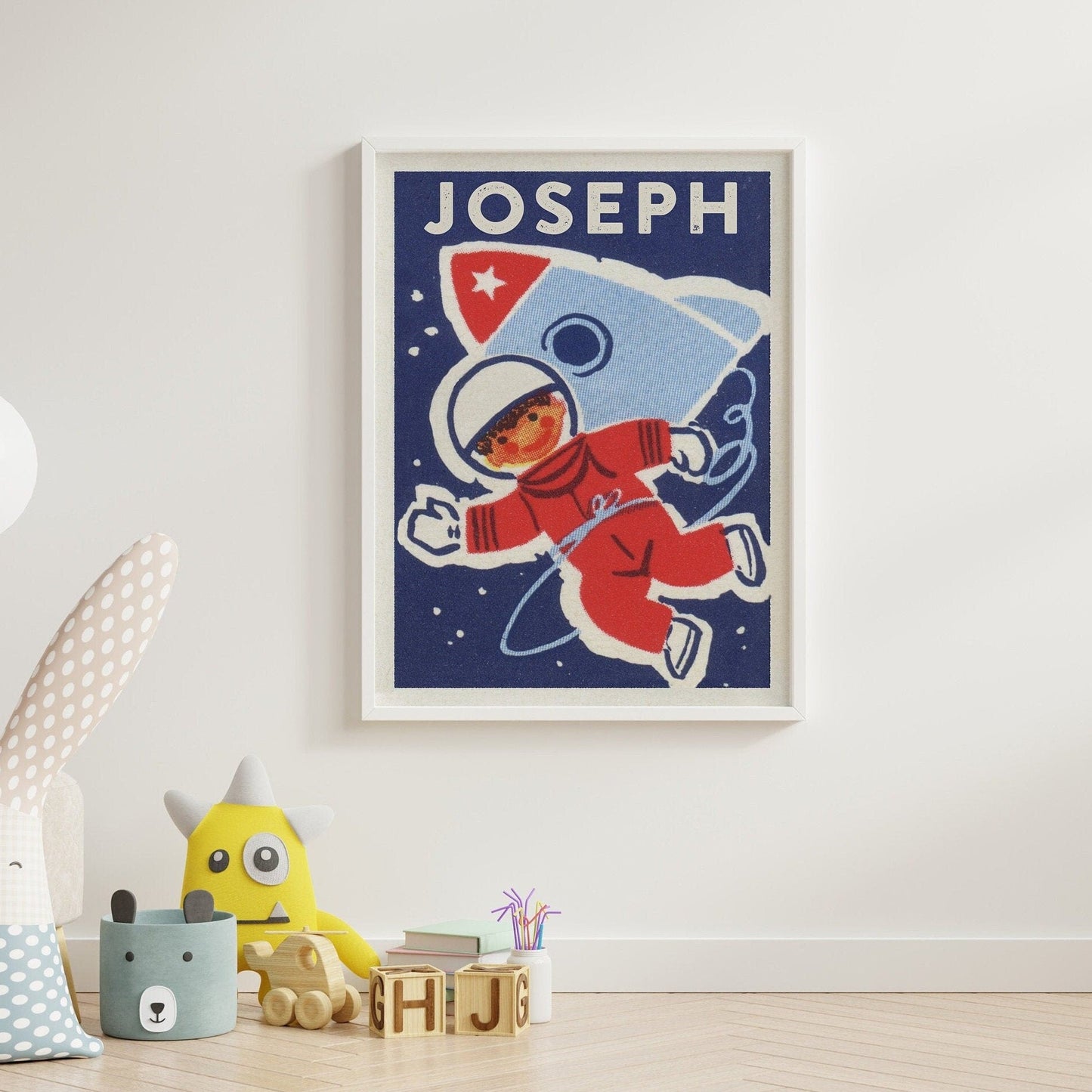 Personalized Astronaut Print | Space Theme | Birthday Boy | Custom Word Art | Spaceman Gift