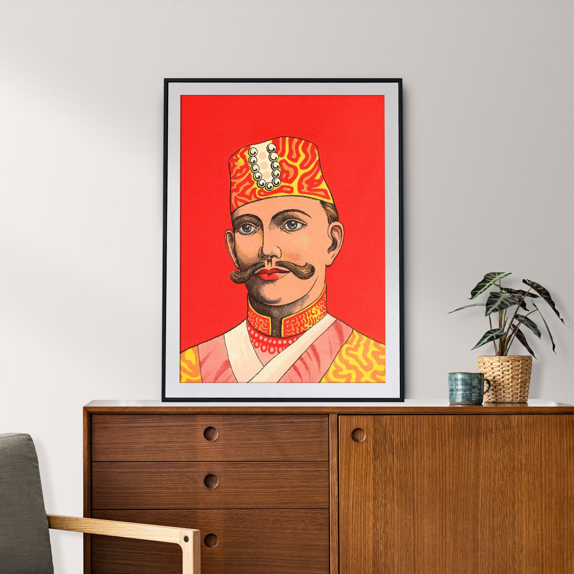 Vintage Royal Indian Print | Large India Wall Art | Raja Poster