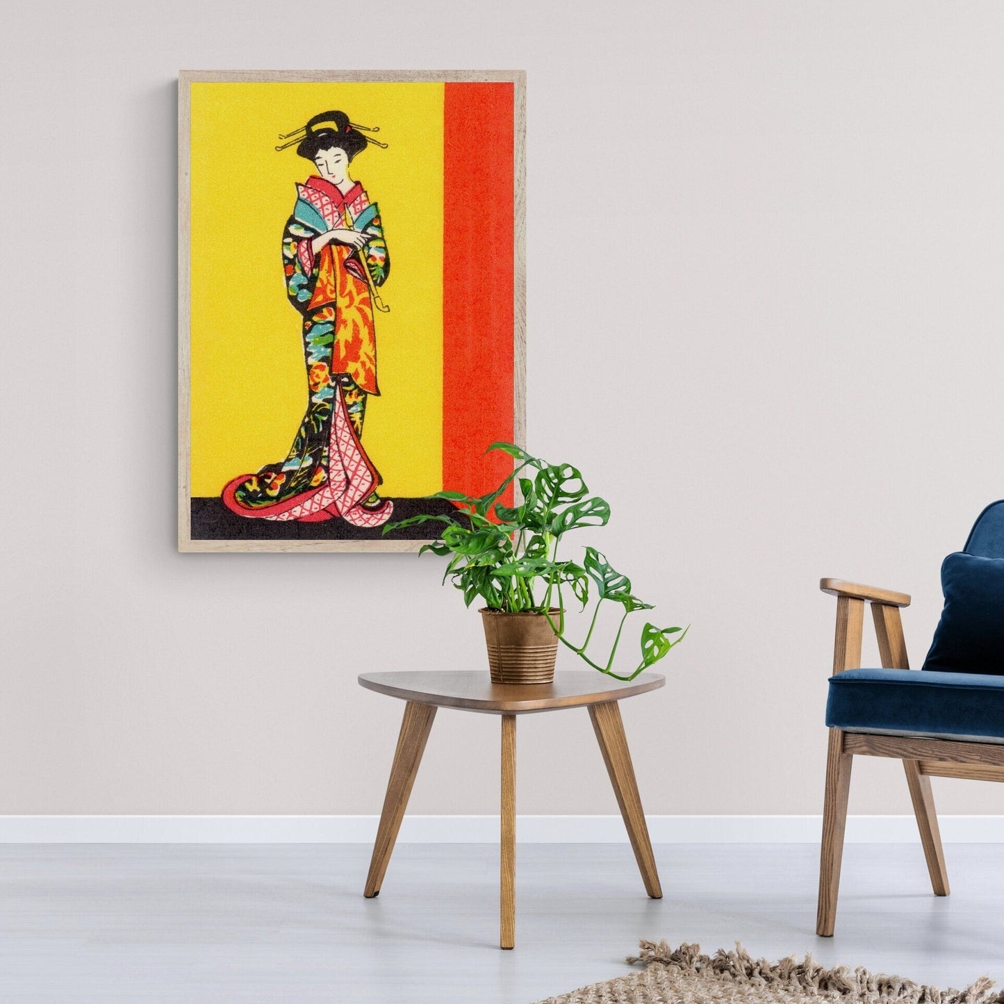 Japanese Geisha Girl Art Print | Vintage Japan Decor | Asian Art