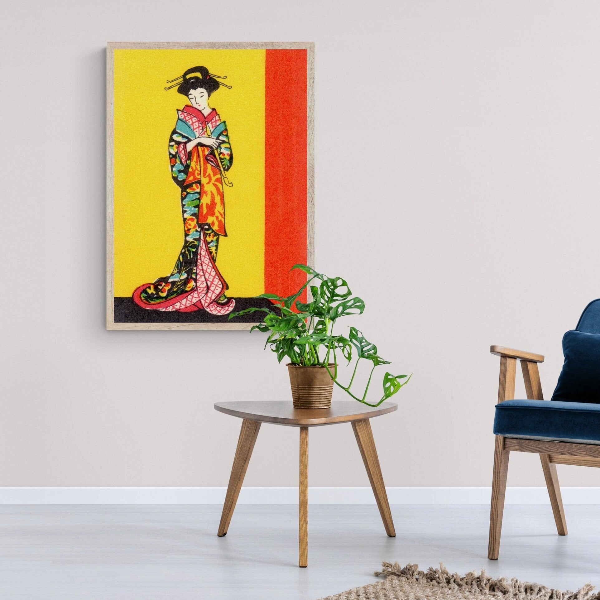 Japanese Geisha Girl Art Print | Vintage Japan Decor | Asian Art